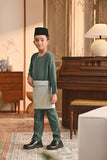 Baju Melayu Kids Teluk Belanga Smart Fit - Hunter Green