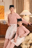 Baju Melayu Kids Teluk Belanga Smart Fit - Rose Tan