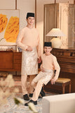 Baju Melayu Kids Teluk Belanga Smart Fit - Apricot Gelato