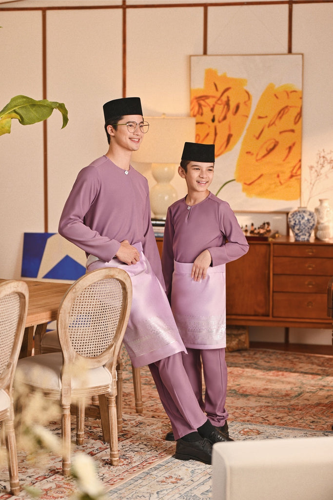 Baju Melayu Teluk Belanga Smart Fit - Very Grape
