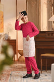 Baju Melayu Kids Teluk Belanga Smart Fit - Hot Pink