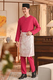 Baju Melayu Teluk Belanga Smart Fit - Hot Pink