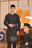 Baju Melayu Kids Teluk Belanga Smart Fit - Black