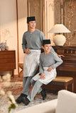 Baju Melayu Kids Teluk Belanga Smart Fit - Lead Blue