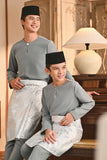 Baju Melayu Kids Teluk Belanga Smart Fit - Lead Blue