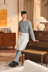 Baju Melayu Teluk Belanga Smart Fit - Lead Blue