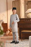 Baju Melayu Kids Teluk Belanga Smart Fit - Gray