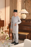 Baju Melayu Kids Teluk Belanga Smart Fit - Gray