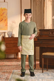 Baju Melayu Kids Teluk Belanga Smart Fit - Oil Green A