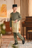 Baju Melayu Kids Teluk Belanga Smart Fit - Oil Green