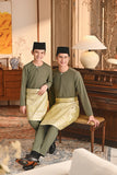 Baju Melayu Teluk Belanga Smart Fit - Oil Green A