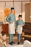 Baju Melayu Kids Teluk Belanga Smart Fit - Sage Green