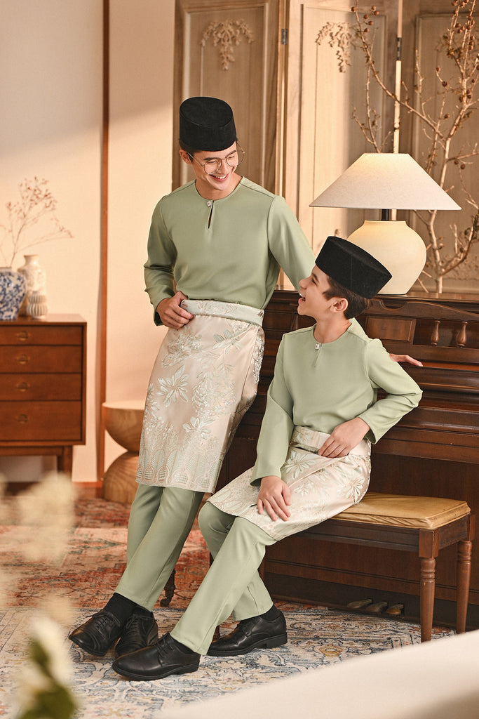 Baju Melayu Teluk Belanga Smart Fit - Pistachio