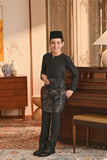 Baju Melayu Kids Teluk Belanga Smart Fit - Black