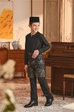 Baju Melayu Kids Teluk Belanga Smart Fit - Black