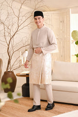 Baju Melayu Luxury Bespoke Fit - Champagne