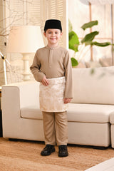 Baju Melayu Kids Luxury Bespoke Fit - Pale Olive