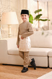 Baju Melayu Kids Luxury Bespoke Fit - Pale Olive