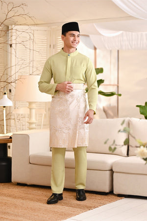 Baju Melayu Luxury Bespoke Fit - Tea Green