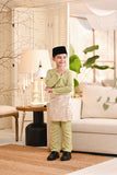 Baju Melayu Kids Luxury Bespoke Fit - Tea Green