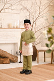 Baju Melayu Kids Luxury Bespoke Fit - Light Olive