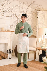 Baju Melayu Luxury Bespoke Fit - Sage Green