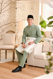 Baju Melayu Luxury Bespoke Fit - Sage Green