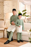 Baju Melayu Luxury Bespoke Fit - Sage Green