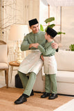 Baju Melayu Luxury Bespoke Fit - Sage Green