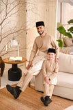 Baju Melayu Teluk Belanga Smart Fit - Sand Brown