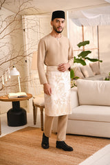 Baju Melayu Teluk Belanga Smart Fit - Sand Brown