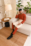 Baju Melayu Teluk Belanga Smart Fit - Mandarin Red