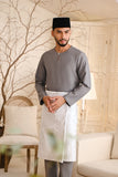 Baju Melayu Teluk Belanga Smart Fit - Ash Grey