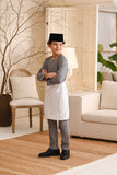 Baju Melayu Kids Teluk Belanga Smart Fit - Ash Grey