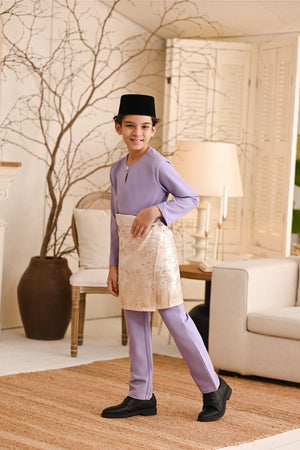 Baju Melayu Kids Teluk Belanga Smart Fit - Lavender