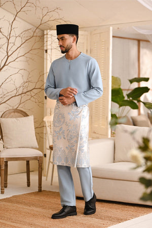 Baju Melayu Teluk Belanga Smart Fit - Fog Blue