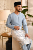 Baju Melayu Teluk Belanga Smart Fit - Fog Blue