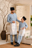 Baju Melayu Teluk Belanga Smart Fit - Fog Blue