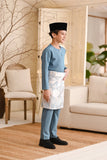 Baju Melayu Kids Teluk Belanga Smart Fit - Artic Blue