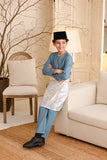 Baju Melayu Kids Teluk Belanga Smart Fit - Artic Blue