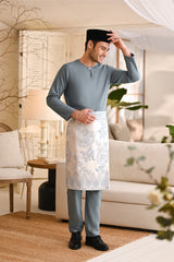 Baju Melayu Teluk Belanga Smart Fit - Dusty Blue