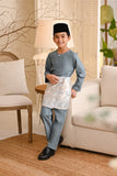 Baju Melayu Kids Teluk Belanga Smart Fit - Dusty Blue