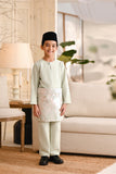 Baju Melayu Kids Teluk Belanga Smart Fit - Fog Green