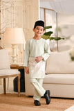 Baju Melayu Kids Teluk Belanga Smart Fit - Fog Green