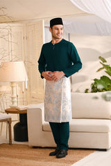 Baju Melayu Teluk Belanga Smart Fit - Blue Green