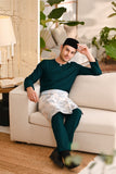 Baju Melayu Teluk Belanga Smart Fit - Blue Green