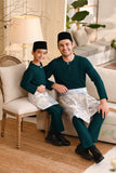 Baju Melayu Teluk Belanga Smart Fit - Blue Green