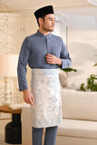 Baju Melayu Luxury Bespoke Fit - Pigeon Blue