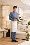 Baju Melayu Luxury Bespoke Fit - Pigeon Blue