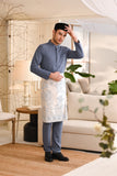 Baju Melayu Luxury Bespoke Fit - Pigeon Blue